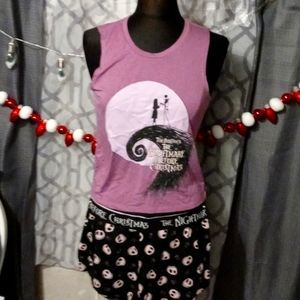 Purple nightmare before Christmas Pj set extra small